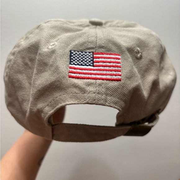 Vintage USA Olympic Beige Mat Hat Adjustable Cap - Picture 2 of 5